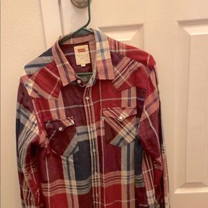 Levi’s western style flannel with snap buttons